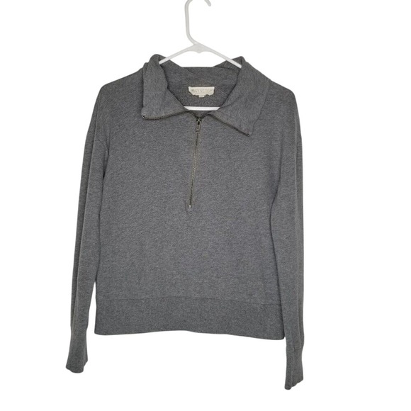 Synergy Organic Clothing Half Zip‎ Pullover Sweatshirt Gray Organic Cotton S - Picture 1 of 7